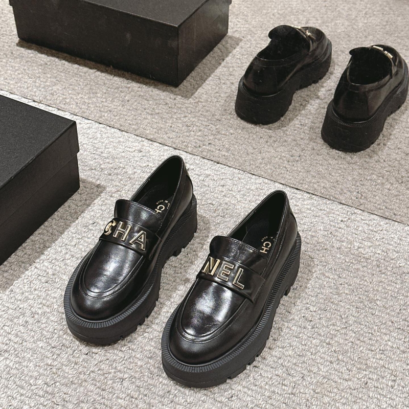 Ch*el leather shoes